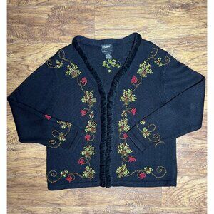Vintage VTG Designers Originals Studio Joy Christmas Sweater Beaded size Large